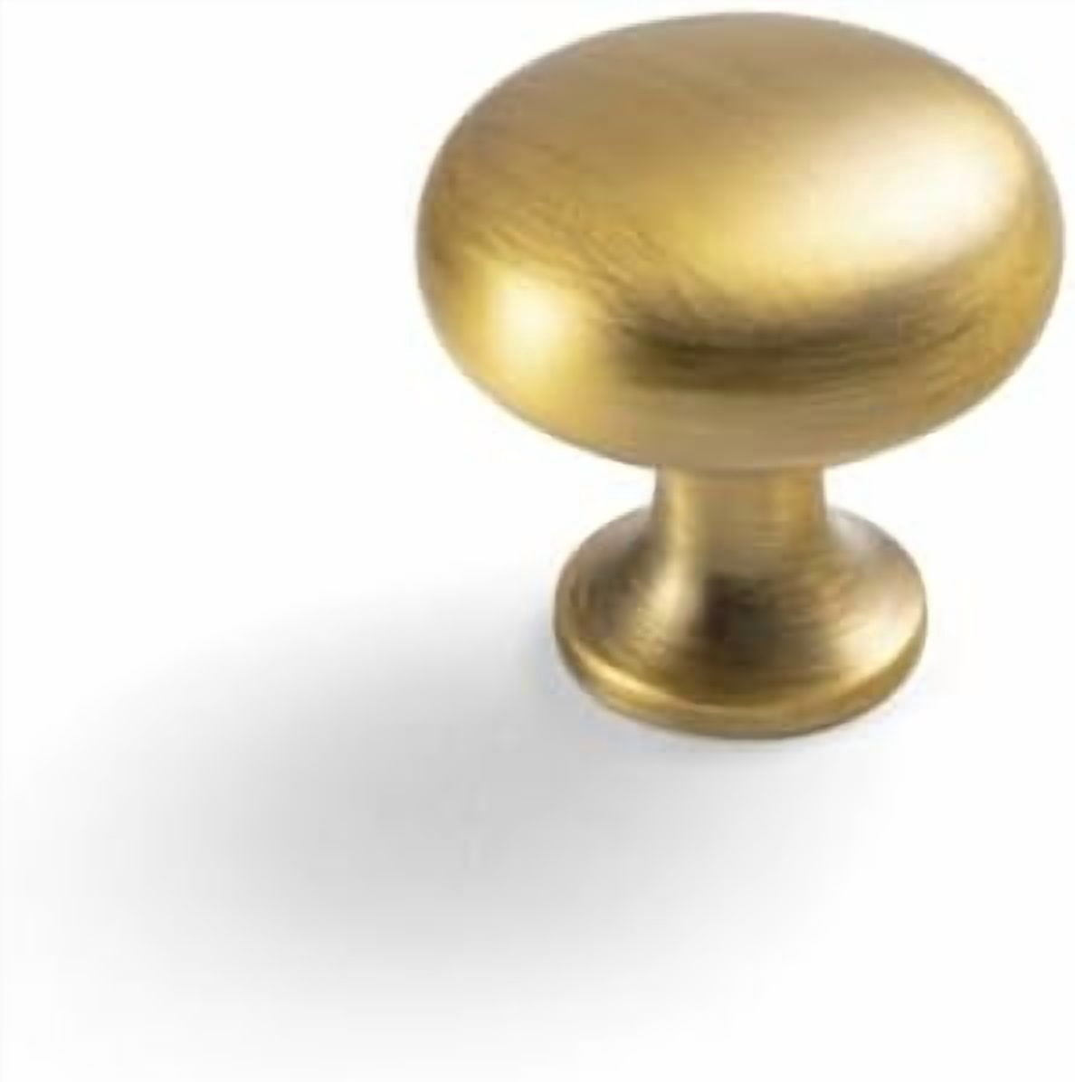 Brushed Brass Bronze Brass Zinc Alloy Cabinet Enlarged knob - Single Hole Center Affordable Luxury Cabinet Pull Hardware for Bedroom, Kitchen, 6 Pack