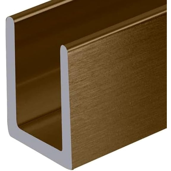 Brushed Bronze Frameless Shower Door Aluminum Deep U-Channel for 3/8" Thick Glass - 95 in$$Tools & Hardware Other