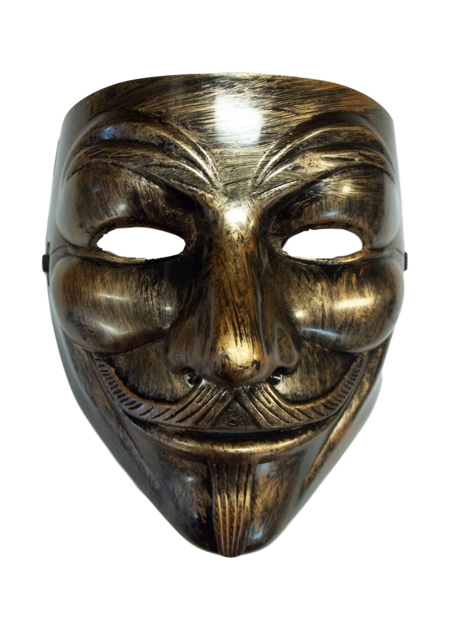 Brushed Bronze Guy Fawkes Anonymous V for Vendetta Halloween Costume