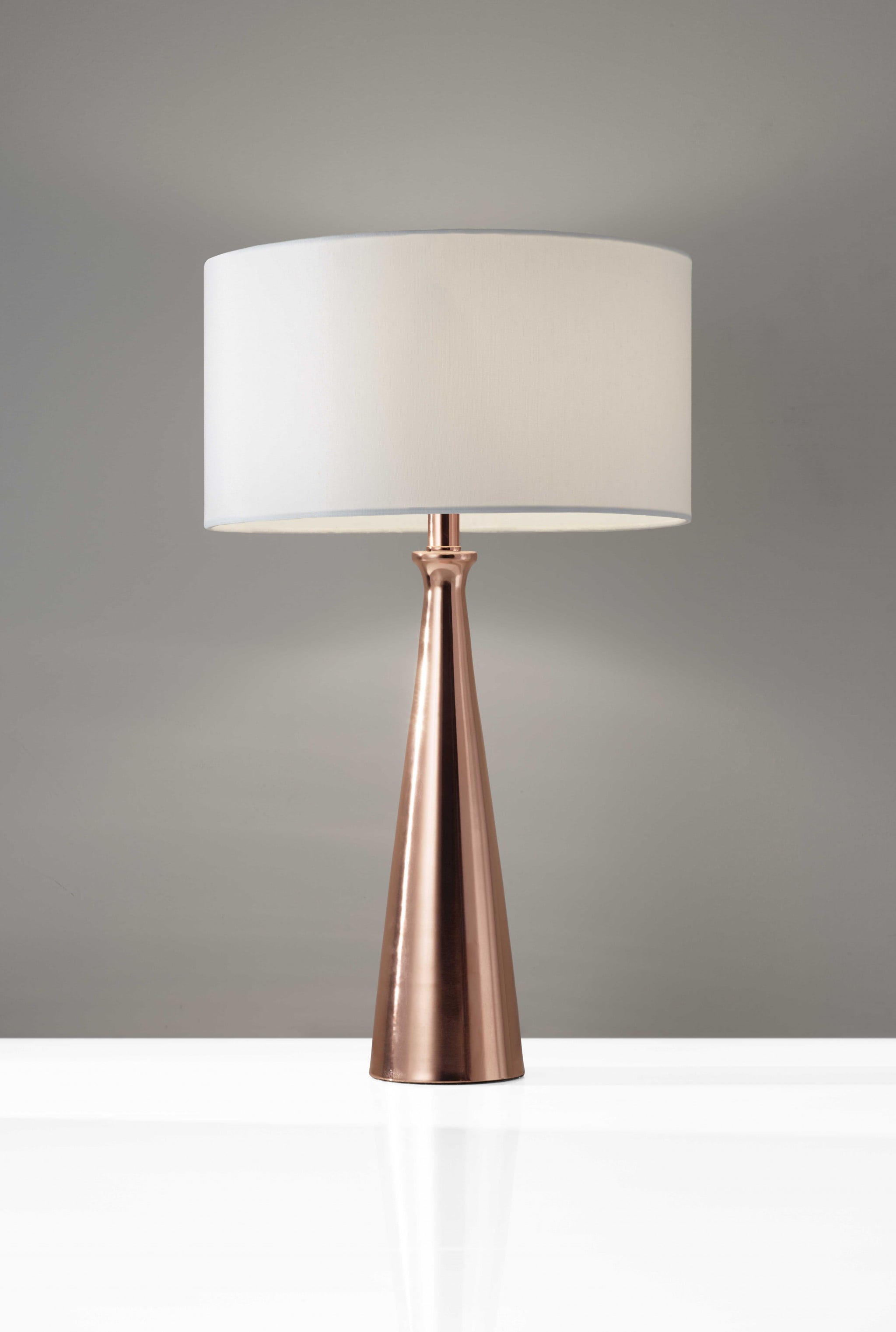 Brushed Steel Metal Finish Tapered Basectable Lamp Brushed Steel Metal Finish Tapered Basectable Lamp
