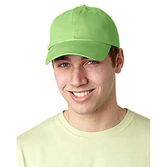 Brushed Cotton Six-Panel Twill Cap - LIME - OS