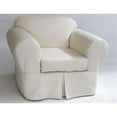 thumbnail image 1 of Brushed Cotton Twill 2 Piece Chair Slipcover in Natural, 1 of 2