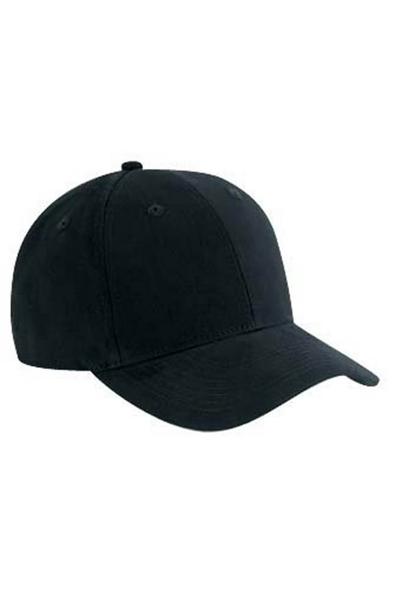 Brushed Cotton Twill Low Profile Pro Style Caps, Black