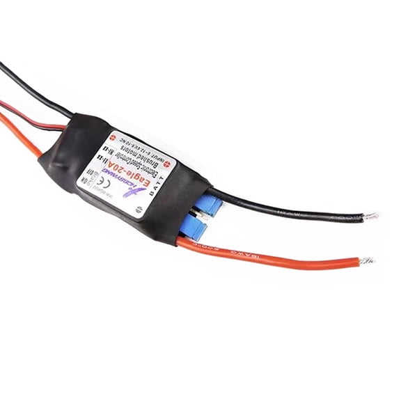 Brushed Electronic Speed Controller with Comprehensive Protection Features 20A Continuous, 25A Burst, for RC Vehicles
