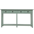 thumbnail image 1 of Brushed Entryway Table Console Table with Drawer and Bottom Shelf Tiffany Blue, 1 of 5