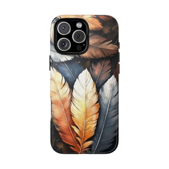 Brushed Feathers Artwork Feather Abstract Illustration Pattern Phone Case for iPhone 11 12 13 14 15 16 17 Pro Max