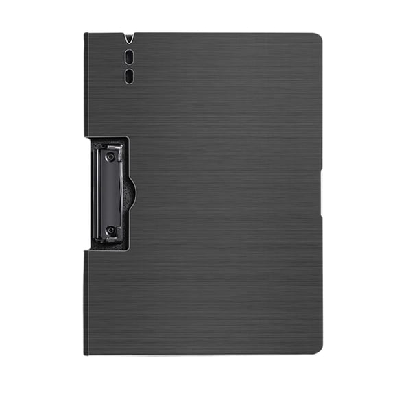 Brushed Finish A4 Clipboard Folder, Multi-Function Horizontal/Vertical Writing Board, Side Pen Clip and Strong Paper Clamp, Portable for Meetings and Study, Essential Office and Study Aid