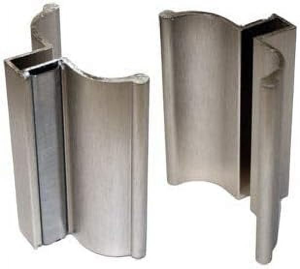 Brushed Frameless Shower Door Handle With Metal Strike