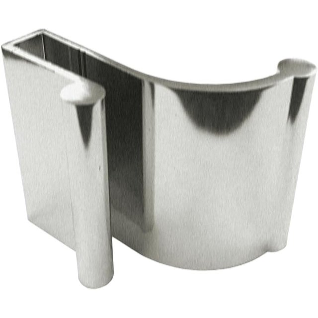 Brushed Frameless Shower Door SlipOn Finger Pull For 5/32" 3/16