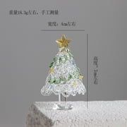 Brushed Glass Ornaments, Wire-wrapped Christmas Tree Desktop Decorations, Gifts