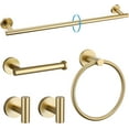 Brushed Gold 5 Piece Bathroom Hardware Set, SUS304 Stainless Steel 24 ...