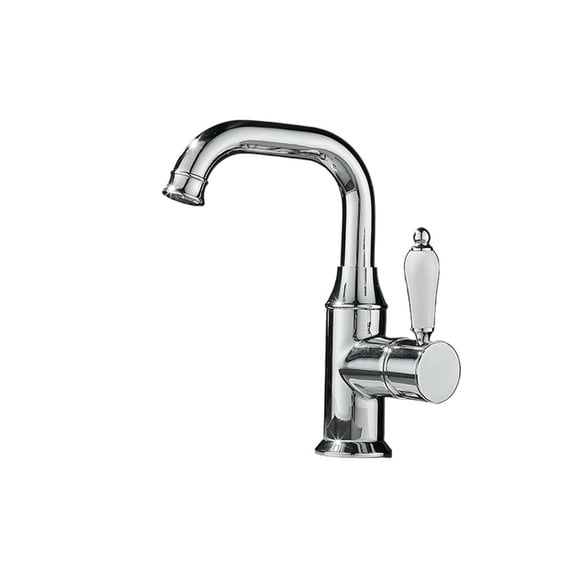 Brushed Gold Basin Faucet Bathroom Deck Mounted Brass Washbasin Mixer Tap, Single Handle Hot Cold Mixer Tap