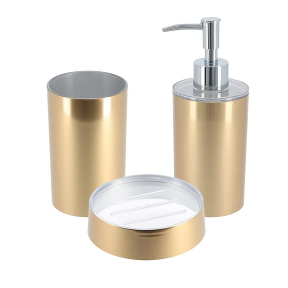 Brushed Gold Bathroom Accessory Set 3-Pieces GOLDEN