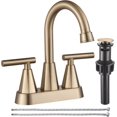 Brushed Gold Bathroom Faucets, 4Inch Bathroom Sink Faucet, 2 Handle