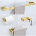 thumbnail image 1 of Brushed Gold Bathroom Hardware Set, 4-Piece Bath Towel Bar Set SUS304 Stainless Steel Towel Rack Set for Bathroom, 23.6 inches Bathroom Towel Holder Set Wall Mounted, 1 of 6