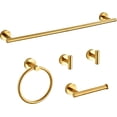 Brushed Gold Bathroom Hardware Set 5 Piece with Towel Racks for ...
