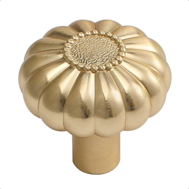 Brushed Gold Knobs 10 Pack Brass Drawer Pulls Kitchen Cupboard