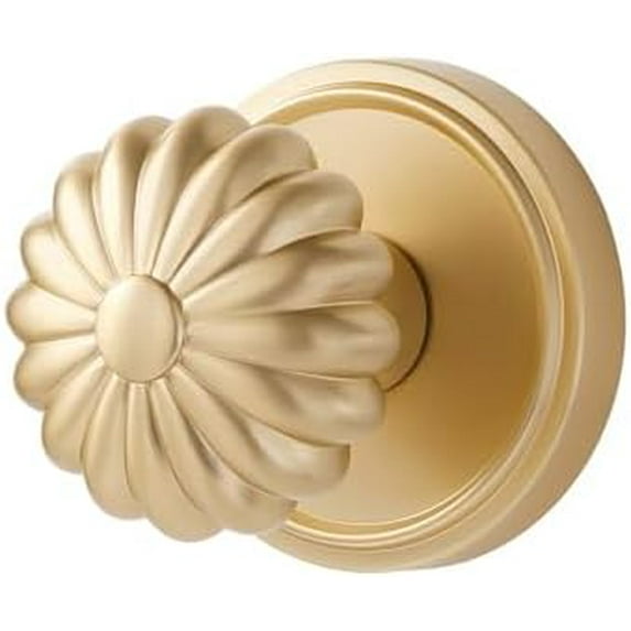 Brushed Gold Dummy Door Knob, Single Sided Handle Non-Turning Light Gold Door Knob for Interior Hall, Pantry, Closet or French Double Doors, Used for Decorative, Aluminium Alloy Knob, 2 Pack