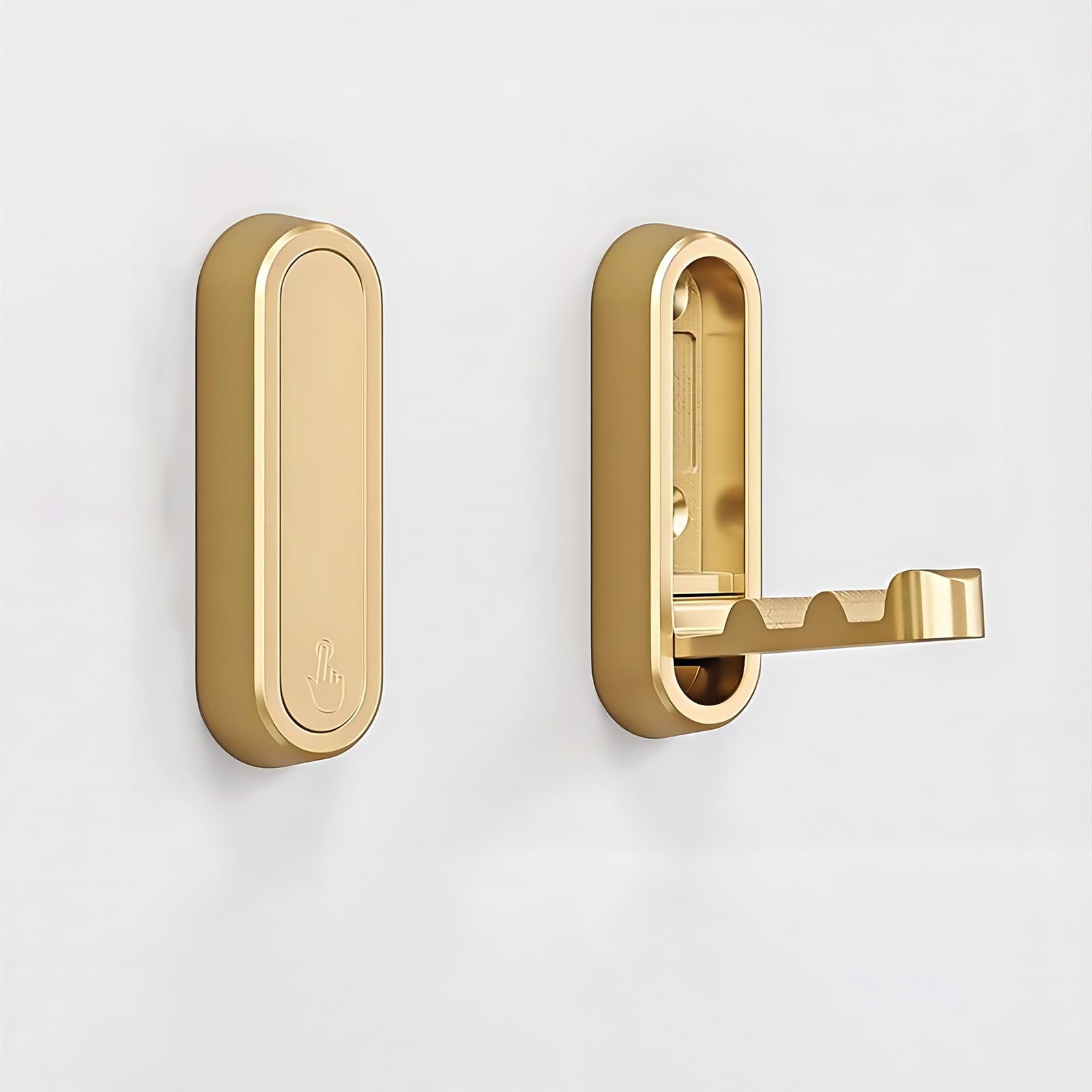 Brushed Gold Foldable Towel Hooks For Bathroom,Wall Hooks For Hanging ...
