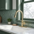 Brushed Gold High Arc Kitchen Faucet, Deck Mounted, 20