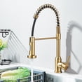 thumbnail image 1 of Brushed Gold Kitchen Faucet Pull Down Sprayer Single Handle Swivel Sink Mixer, 1 of 11