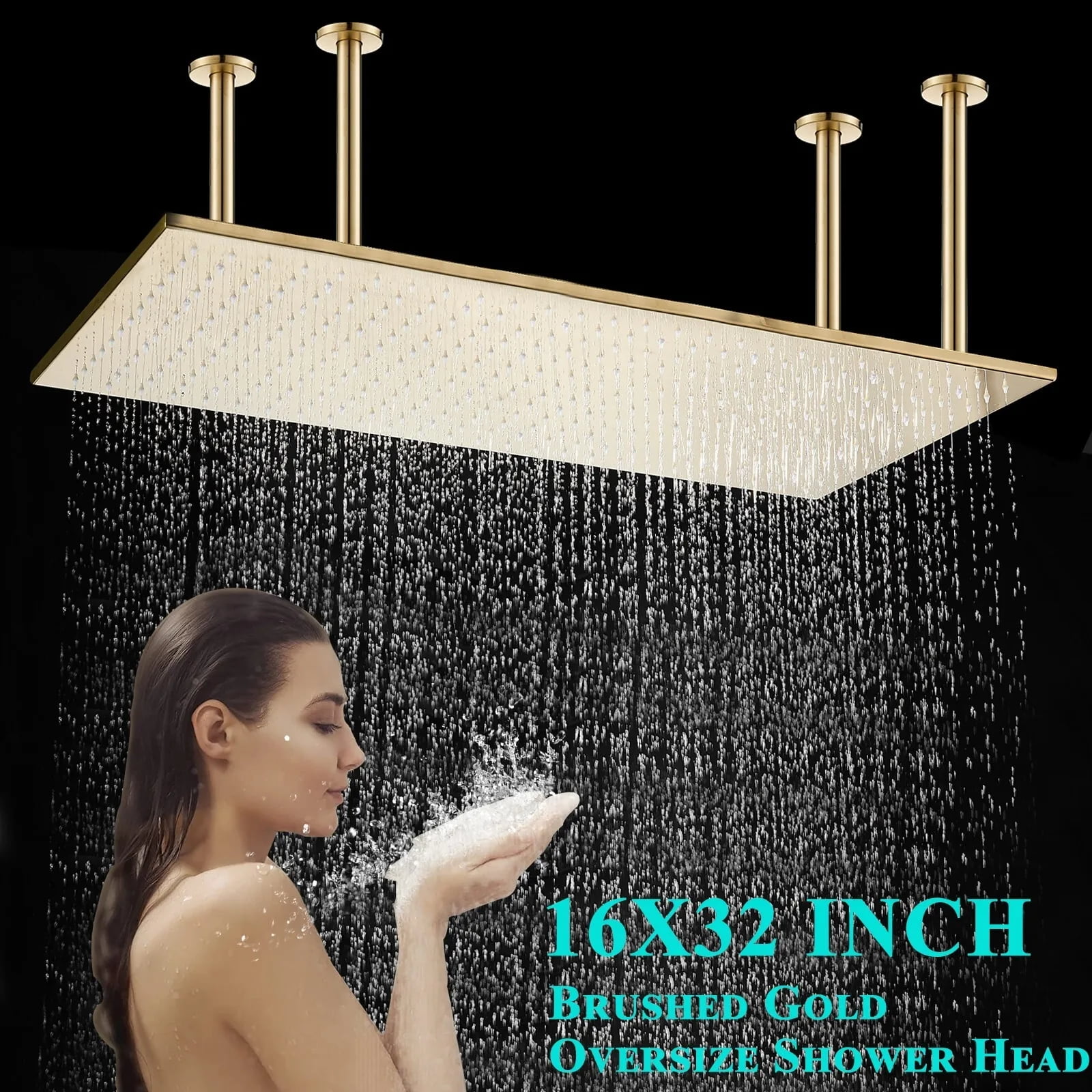 Gold Rain Shower Headnull