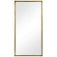 thumbnail image 1 of Brushed Gold Metal Framed Rectangular Wall Mirror, 80"x40", 1 of 13