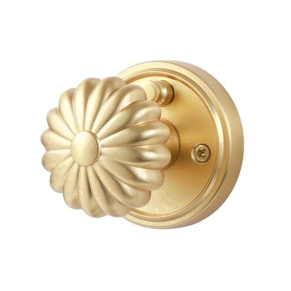 ACEEOCK Brushed Gold Privacy Door Knob, Interior Light Gold Door Handle Bedroom Bathroom Gold Door Knob, Aluminium Alloy Knob