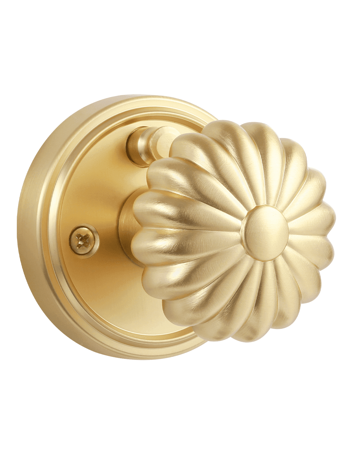 ACEEOCK Brushed Gold Privacy Door Knob, Interior Light Gold Door Handle Bedroom Bathroom Gold Door Knob, Aluminium Alloy Knob
