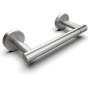 Brushed Grey Double Post Pivoting Wall Mounted Stainless Steel Toilet Paper Holder for Bathroom RV, by RARXTR