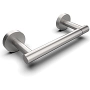 Brushed Grey Double Post Pivoting Wall Mounted Stainless Steel Toilet Paper Holder for Bathroom RV, by RUACQ