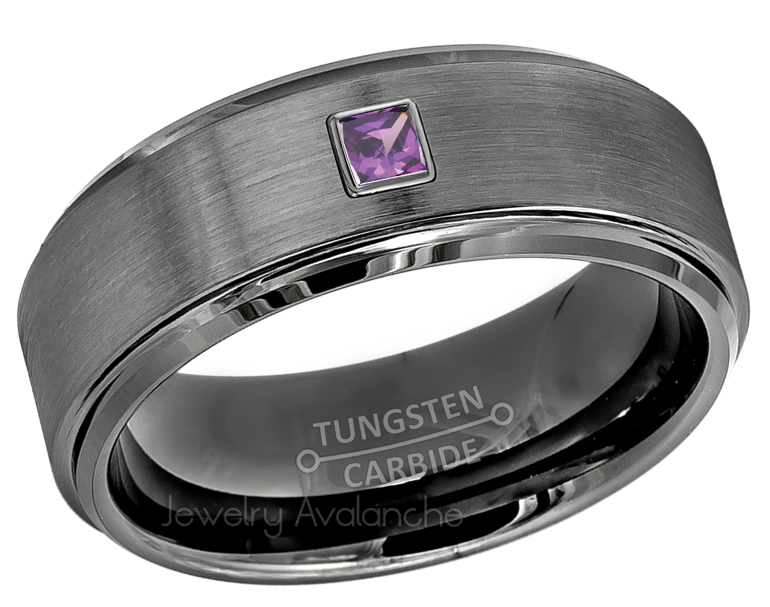 Tungsten amethyst ring deals