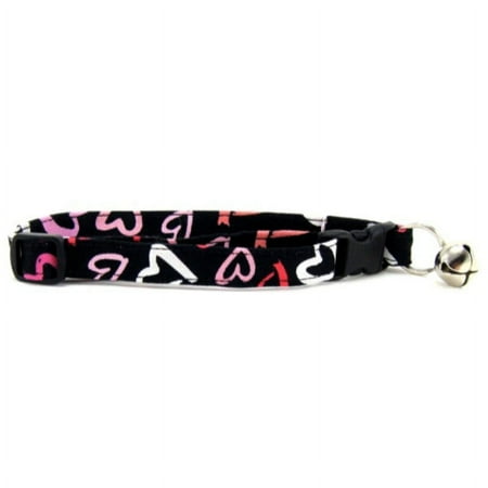 Brushed Hearts Cat Collar