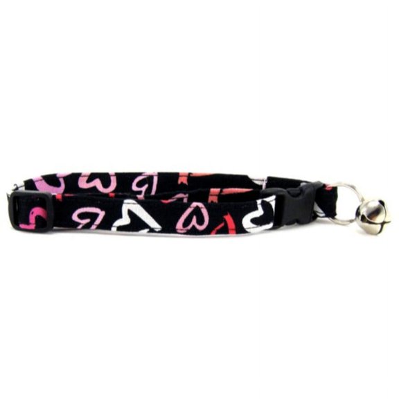 Brushed Hearts Cat Collar
