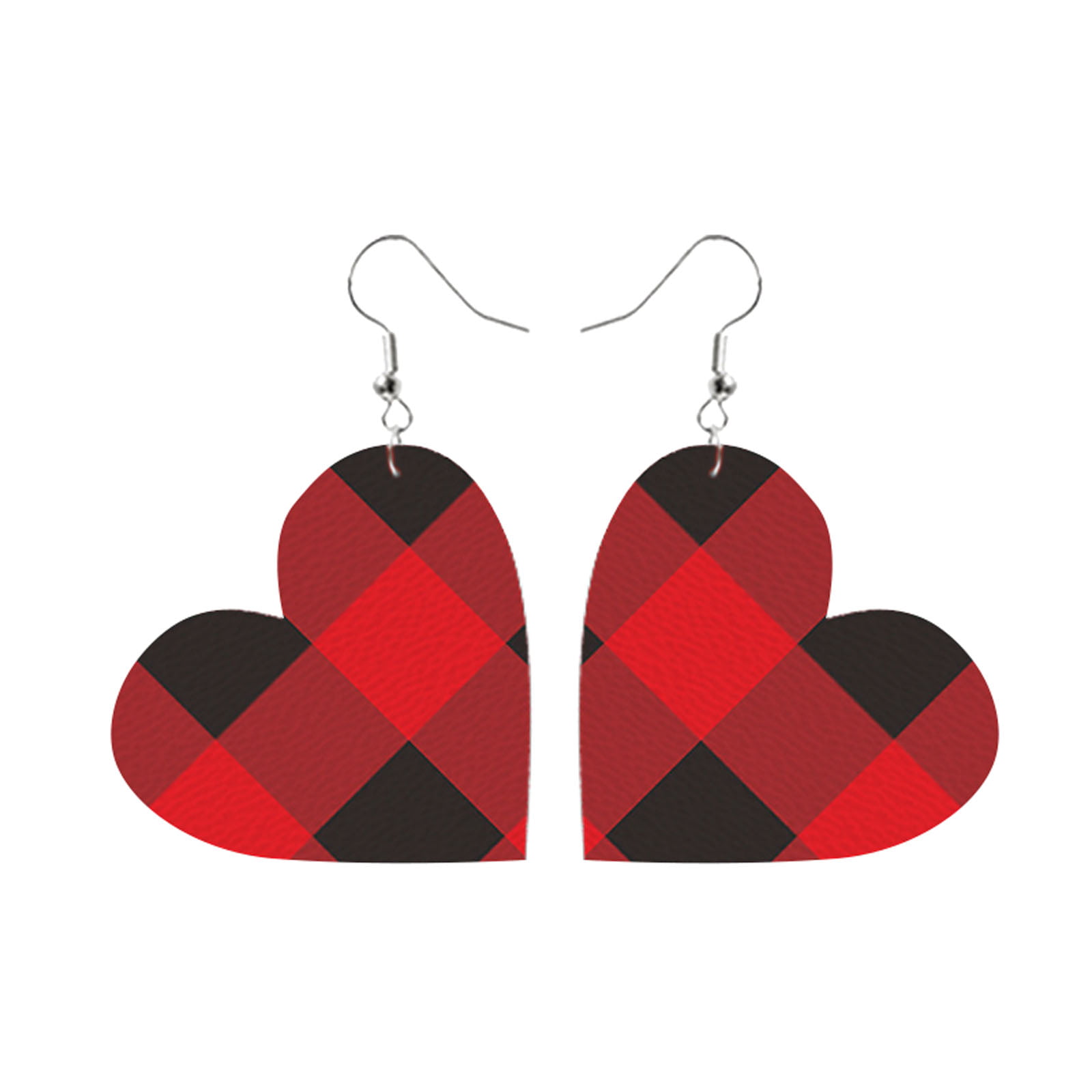 Bow Earrings Valentine's Day Leather Earrings Red And Black Check Tie Dye  Leopard Print Heart Leather Earrings Drop Shaped Gift For Girls Vintage  Jewelry - Walmart.com