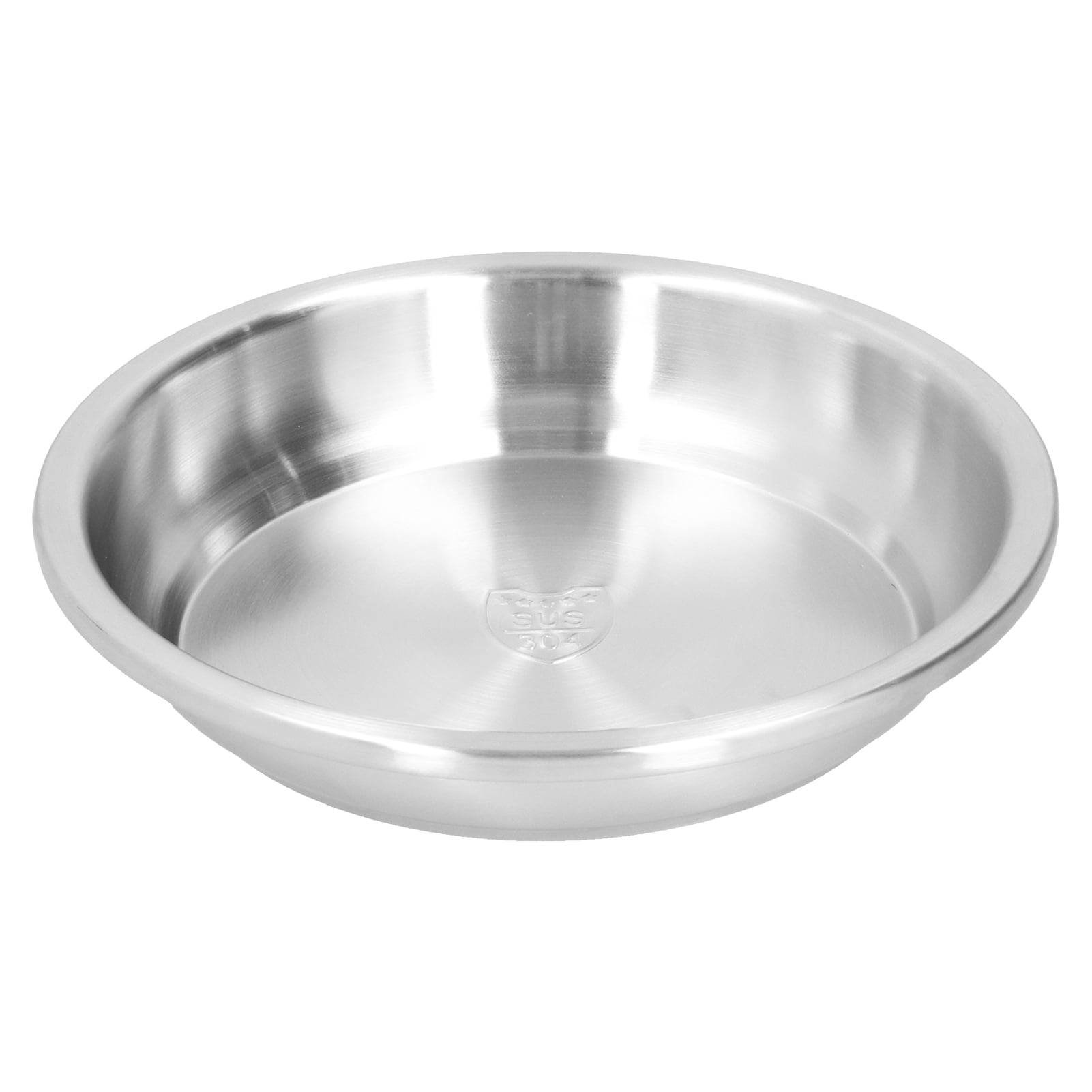 Brushed Metal Dishes Deep Plate Stainless Steel Heavy Duty Salad Soup