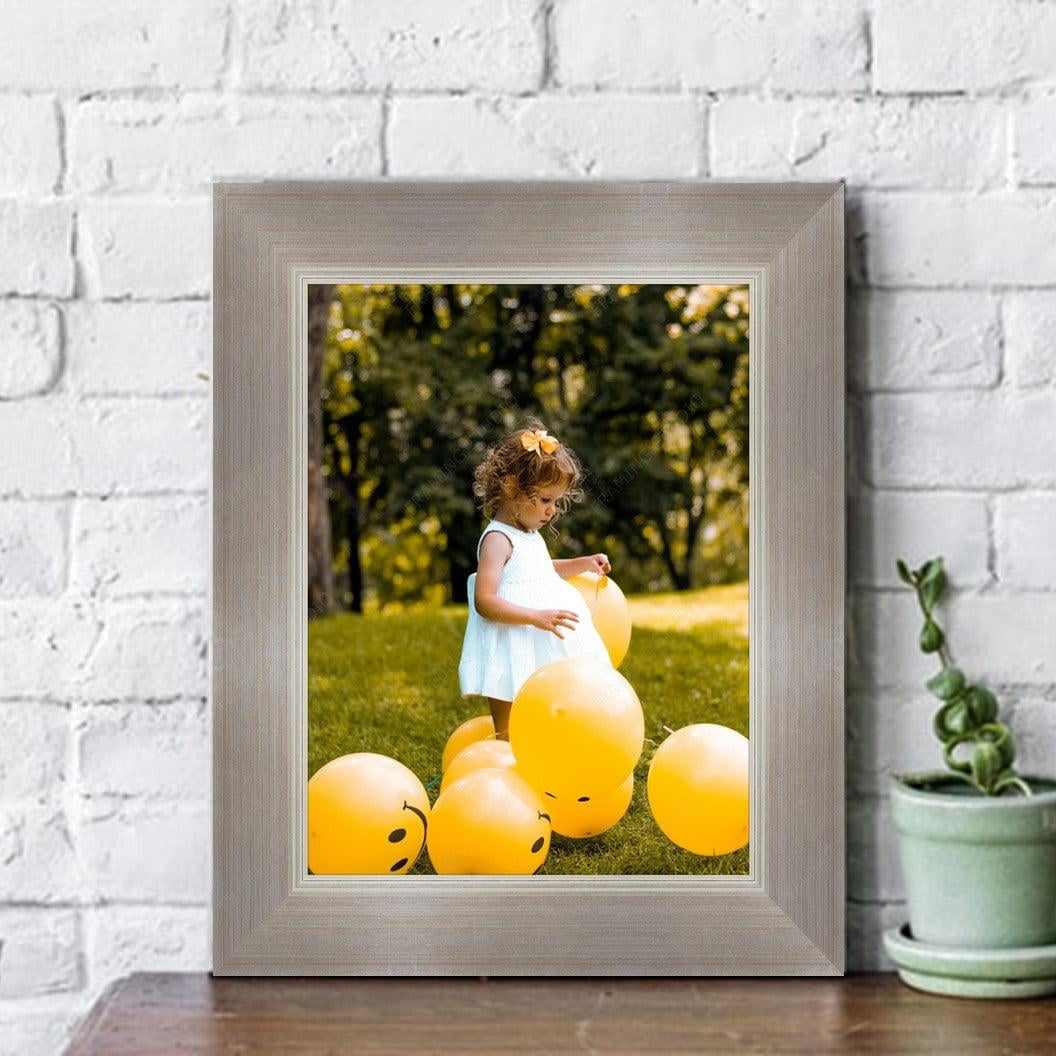 SILVERSTEIN　A-FRAME Brushed Silver Brushed Metal Silver Picture Frame Industrial Framing