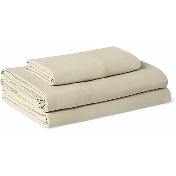 Brushed Microfiber Sheet Set, Ultra Soft, Natural Texture, 4-Piece Set, Queen Size