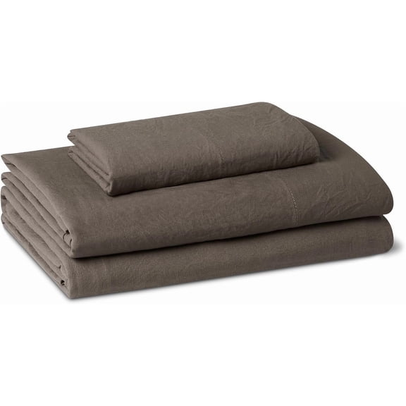 Brushed Microfiber Sheet Set, Ultra Soft, Natural Texture, 4-Piece Set, Queen Size