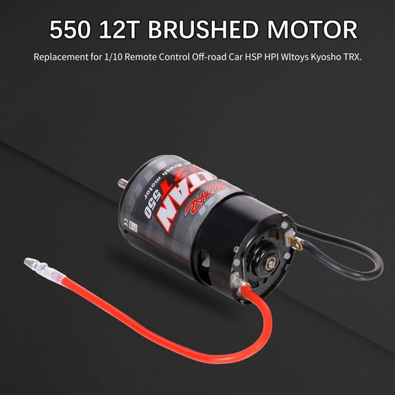 Brushed Motor,12t Brushed Motor 550 12t Brushed Off-road Car 1/10 Remote Off-road 60a Brushed Esc (male 1/10 With 60a Brushed Buzhi Speed (male 1/10 Esc Speed (male 1/10 Car Fapao Black