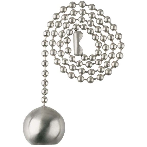 * Brushed Nickel Ball Pull Chain (6/72)