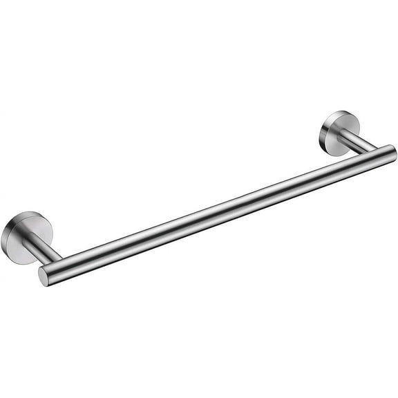 Brushed Nickel Bath Towel Bar Single Bars Towel Rack Rod Classic Wall Mounted SUS304 Stainless Steel Bathroom Towel Holder Toilet Kitchen Towel Shelf Single Layer,18 inches