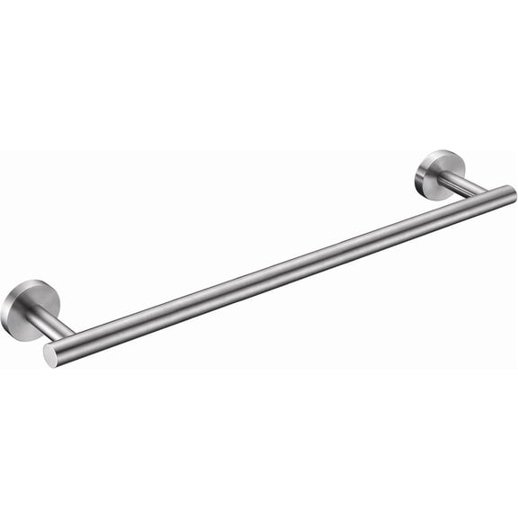 Brushed Nickel Bath Towel Bar Single Bars Towel Rack Rod Classic Wall Mounted SUS304 Stainless Steel Bathroom Towel Holder Toilet Kitchen Towel Shelf Single Layer,24 inches