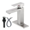 thumbnail image 1 of Brushed Nickel Bathroom Faucet WOWOW Modern Faucet for Bathroom Sink Single Hole Bathroom Faucet with cUPC Supply Lines and Pop up Drain, 1 of 6