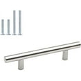thumbnail image 1 of Brushed Nickel Cabinet Pulls 40 Pack Cabinet Handles Cabinet Pulls 5in(128mm) Hole Center Stainless Steel Drawer Pulls Kitchen Modern Euro Style Dresser Drawers, 1 of 5