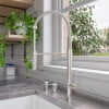 thumbnail image 1 of Brushed Nickel Commercial Spring Kitchen Faucet, 1 of 12