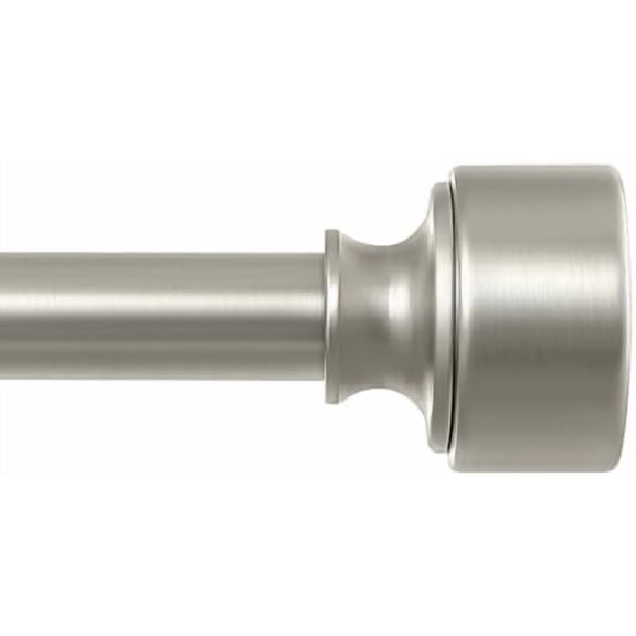 Brushed Nickel Curtain Rods for Windows 48 to 84 Inch(4-7ft), 1 Inch Diameter Heavy Duty Curtain Rod, Adjustable Decorative Drapery Poles 36-88", Satin Nickel