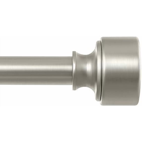 Brushed Nickel Curtain Rods for Windows 66 to 120 Inch(5.5-10ft), 1 ...