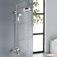 thumbnail image 1 of Brushed Nickel Exposed Shower Faucet Set Rain Shower System Fixture Wall Mounted, 1 of 12