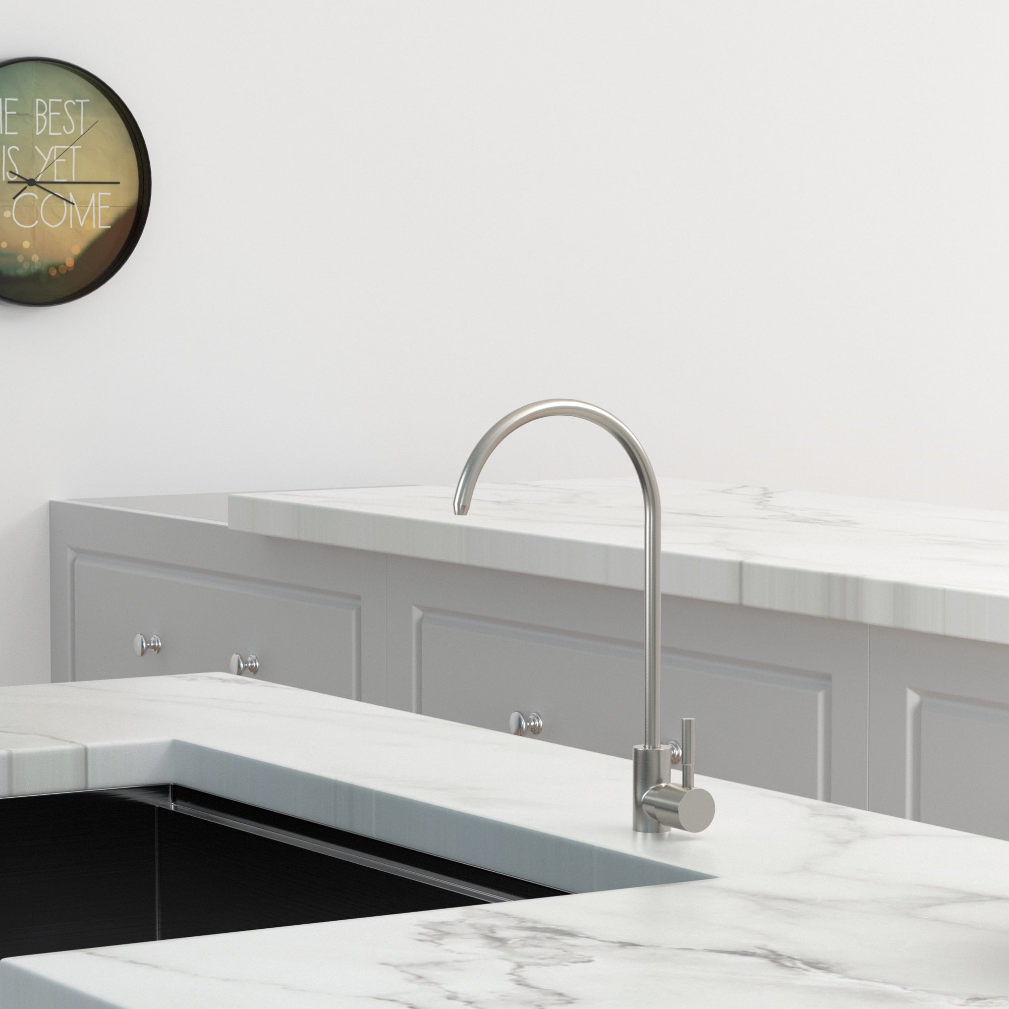 Brushed Nickel Finish Stainless Steel Kitchen Sink Faucet (Cold Water Tap)